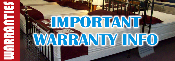 Important Page Bedding Warranty Information